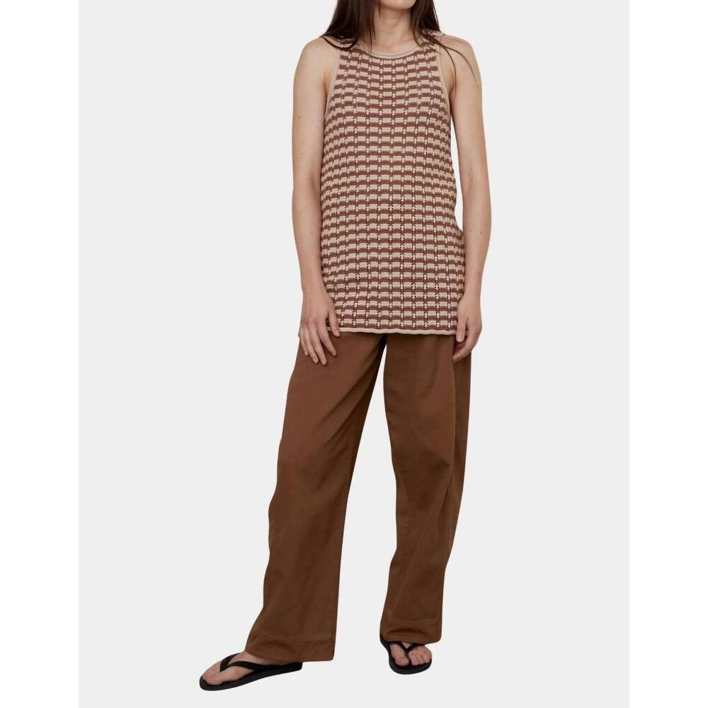 NEW ATELIER DELPHINE dakar barrel leg pants in summer brown